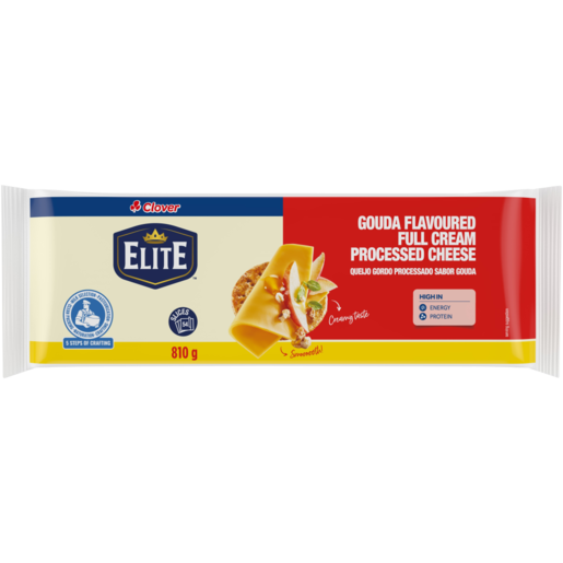 Clover Elite Gouda Flavoured Full Cream Processed Cheese Slices Pack 810g