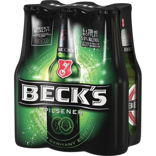 Beck's Green Beer Bottles 6 x 330ml