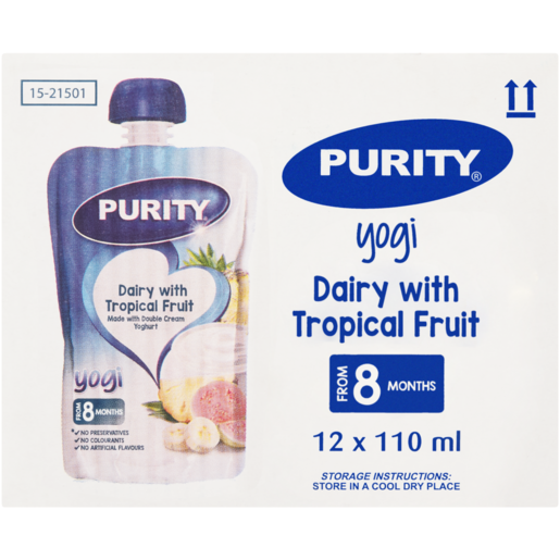PURITY From 8 Months Dairy with Tropical Fruit Yogi 12 x 110ml