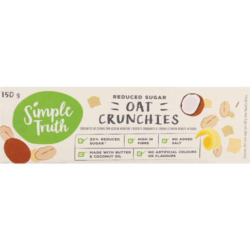 Simple Truth Reduced Sugar Oat Crunchies 150g