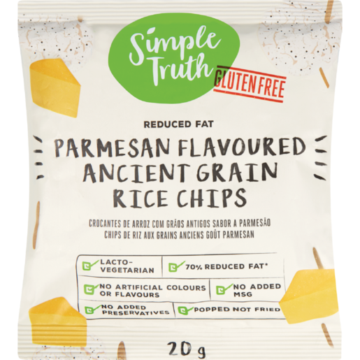 Simple Truth Gluten Free Parmesan Flavoured Ancient Grain Rice Chips 20g