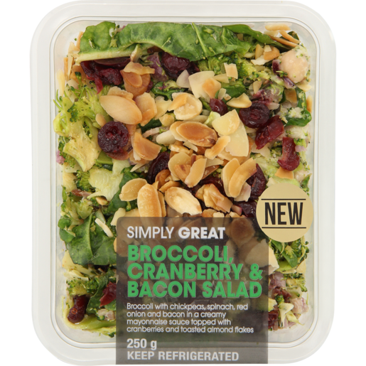 Simply Great Broccoli, Cranberry & Bacon Salad 250g