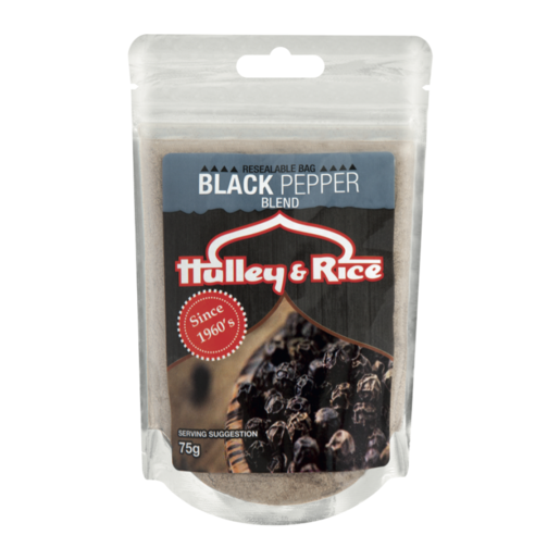 Hulley & Rice Fine Black Pepper Blend Spice 75g