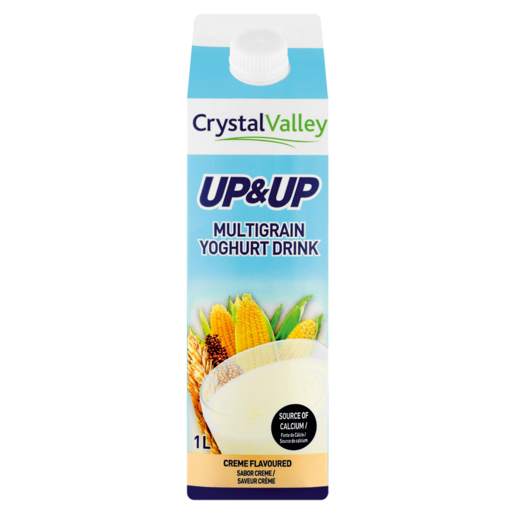 Crystal Valley Up & Up Crème Flavoured Multigrain Yoghurt Drink 1L