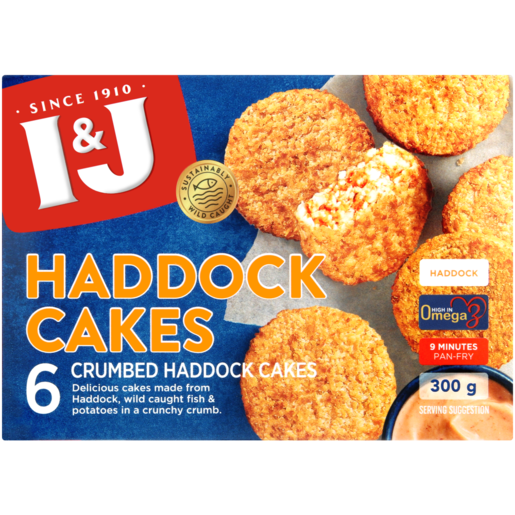 I&J Frozen Haddock Fish Cakes 300g