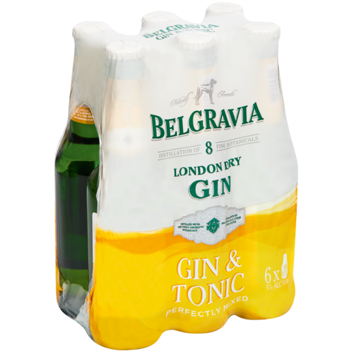 Belgravia Gin & Tonic Bottles 6 x 275ml