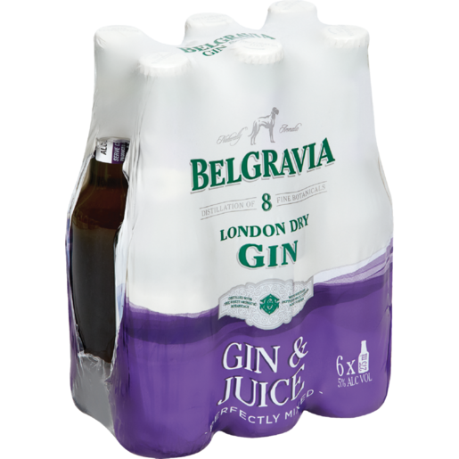 Belgravia Gin & Juice Cooler Bottles 6 x 275ml