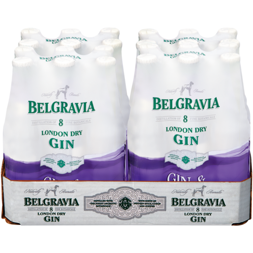 Belgravia London Dry Gin & Juice Bottles 24 x 275ml