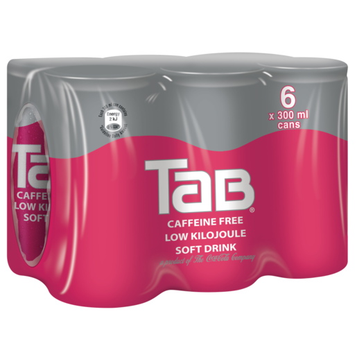 Tab Caffeine Free Low Kilojoule Soft Drink Cans 6 x 300ml