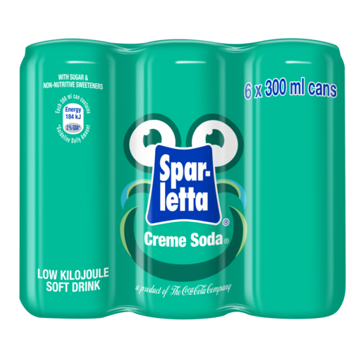 Spar-Letta Creme Soda Soft Drink Cans 6 x 300ml