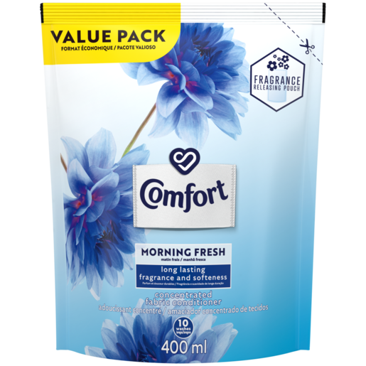 Comfort Morning Fresh Concentrated Laundry Fabric Softener Refill 400ml