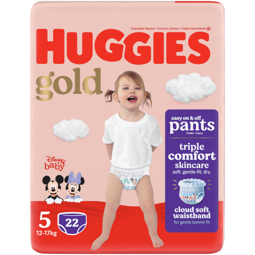 Huggies Gold Size 5 Disposable Nappy Pants 22 Pack