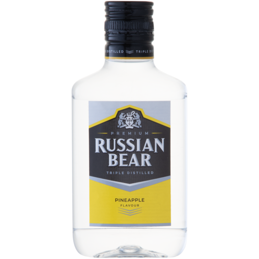 Russian Bear Pineapple Flavoured Triple Distilled Vodka Bottle 200ml