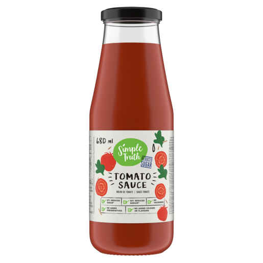 Simple Truth Reduced Sugar Tomato Sauce 680ml