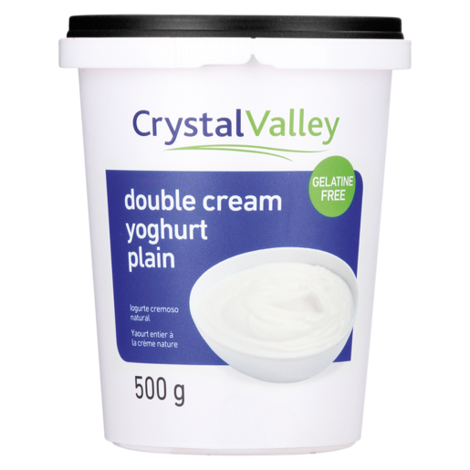 Crystal Valley Plain Double Cream Yoghurt 500g