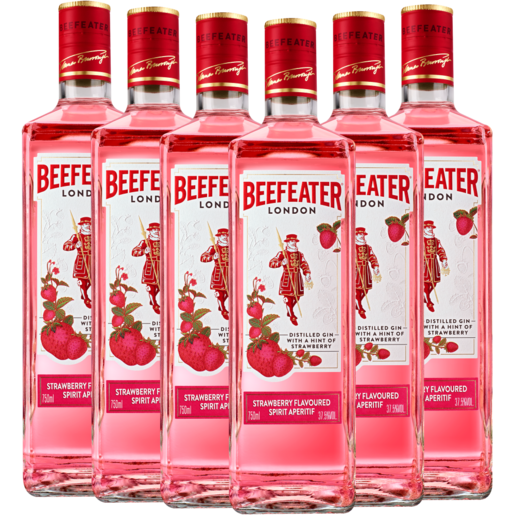 Beefeater Strawberry Flavour Spirit Aperitif Bottles 6 x 750ml 