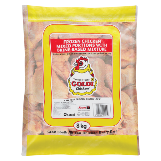 Goldi Chicken Mixed Frozen Chicken Portions With Brine-Based Mixture 8kg