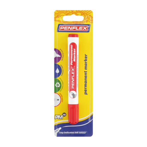 Penflex Red PM15 Bullet Point Permanent Marker