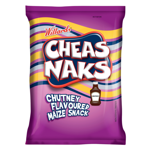 Cheas Naks Chutney Flavoured Maize Snack 135g