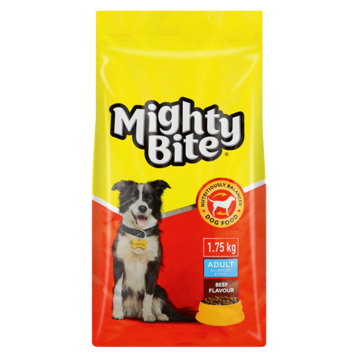 Mighty Bite Beef Flavoured Adult Dog Food 1.75kg
