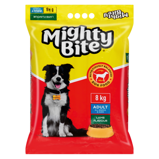 Mighty Bite Lamb Flavoured Adult Dog Food 8kg