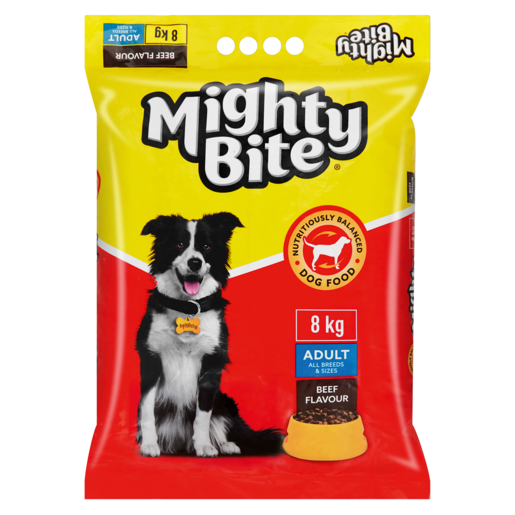 Mighty Bite Beef Flavoured Adult Dog Food 8kg