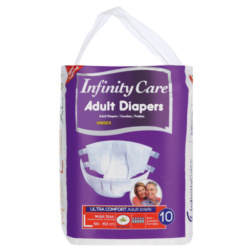Infinity Care Ultra Comfort Large Adult Briefs 10 Pack