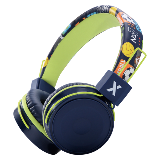 Xceed Blue Kids Foldable Bluetooth Headphones