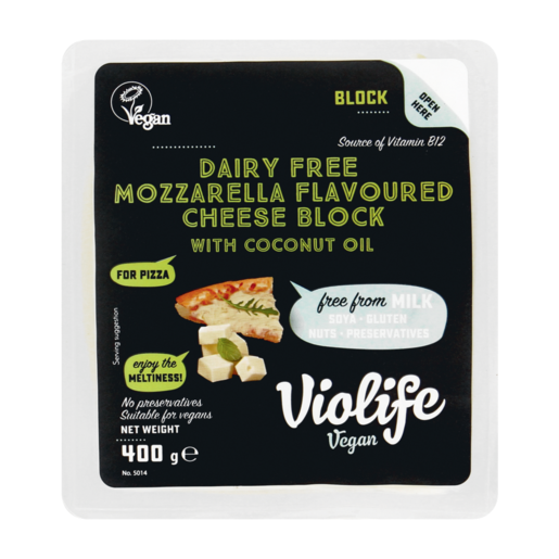 Violife Dairy-Free Mozzarella Flavoured Cheese Block 400g