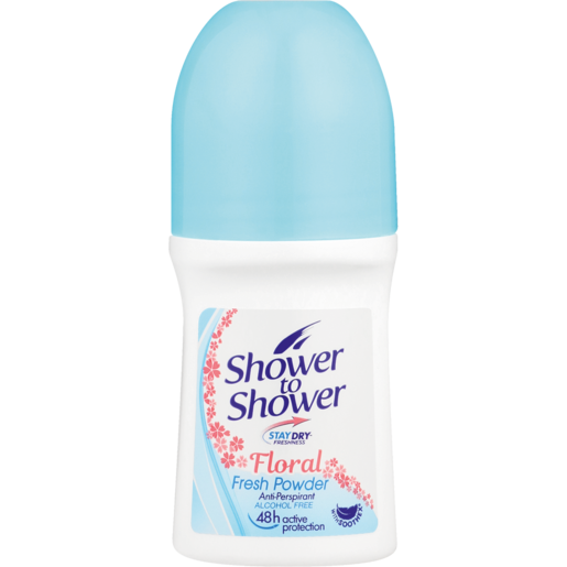 Shower to Shower Floral Fresh Powder Anti-Perspirant Roll On 50ml