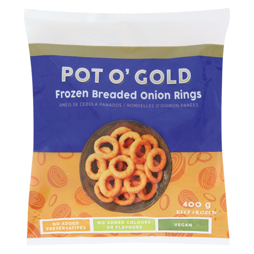 Pot O' Gold Frozen Breaded Onion Rings 400g