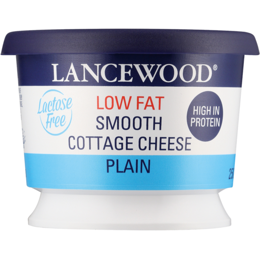 LANCEWOOD Lactose Free Plain Smooth Cottage Cheese 250g