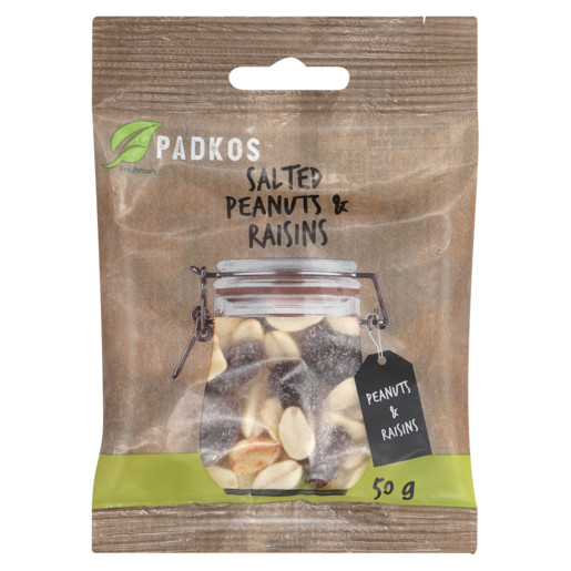 Padkos Salted Peanuts & Raisins 50g