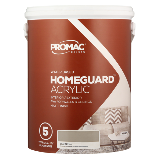 Promac Paints Homeguard Wet Stone Acrylic Paint 5L