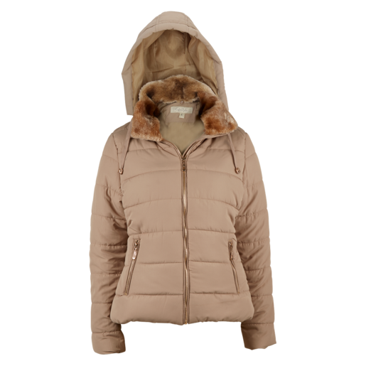 Ladies Puffer Jacket With Hood