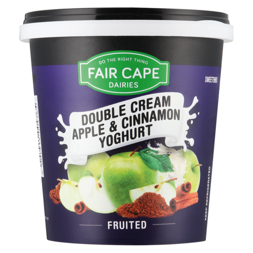 Fair Cape Diaries Double Cream Apple & Cinnamon Yoghurt 1kg