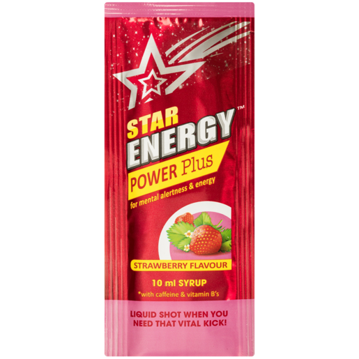 Star Energy Strawberry Flavoured Power Plus Liquid Shot 10ml