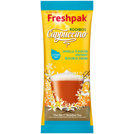 Freshpak Vanilla Flavoured Instant Rooibos Tea Cappuccino Sachet 20g