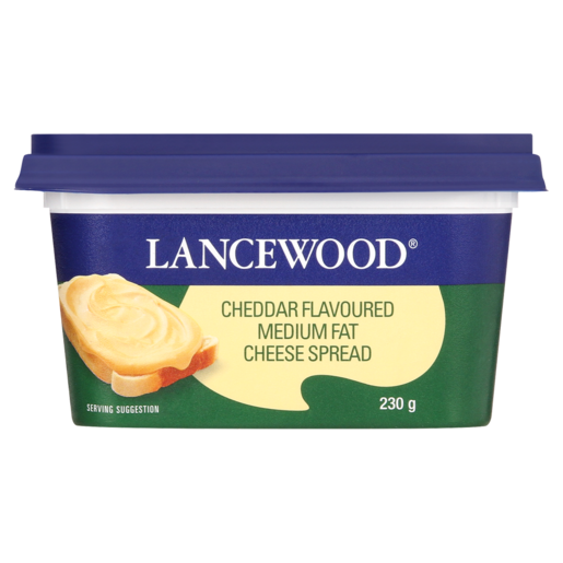 LANCEWOOD Cheddar Flavoured Medium Fat Cheese Spread 230g