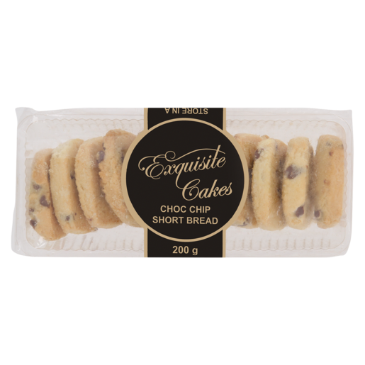 Exquisite Cakes Chocolate Chip Shortbread Biscuits 200g