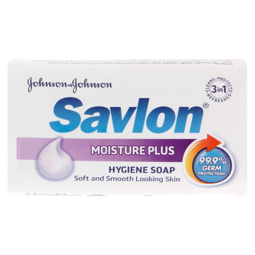 Johnson And Johnson Savlon Moisture Plus Hygiene Soap 175g Bar Soap