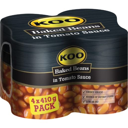 KOO Baked Beans In Tomato Sauce Cans 4 x 410g