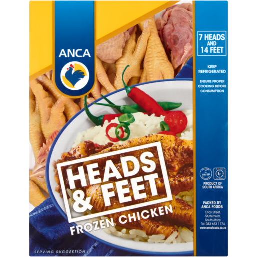 Anca Frozen Chicken Heads & Feet 1kg