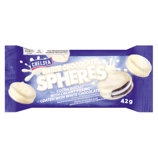 Chelsea Spheres White Chocolate Coated Biscuits 42g