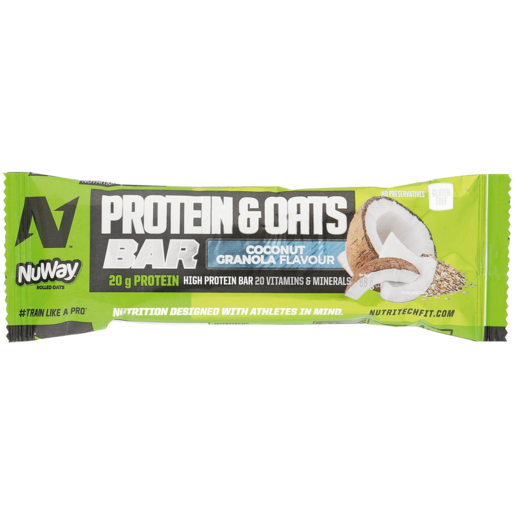 NutriTech Coconut Granola Flavoured Protein & Oats Bar 68g