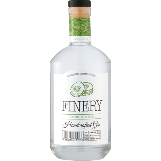 Finery Cucumber Flavoured Gin Bottle 750ml