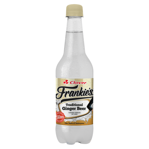 Clover Frankie's Traditional Ginger Beer Flavoured Sparkling Soft Drink 400ml