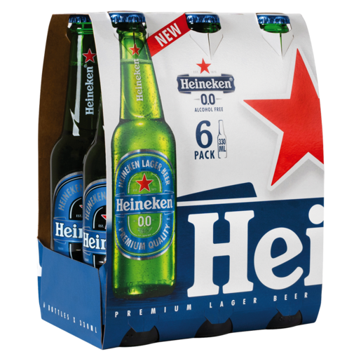 Heineken Non-Alcoholic Beer Bottles 6 x 330ml