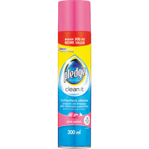 Pledge Clean It Pink Petals Multi-Surface Cleaner 300ml