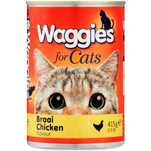 Waggies Braai Chicken Flavour Wet Cat Food 415g 